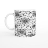 Floral Cups -  Large and Small Ceramic Mugs
