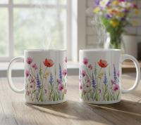 Floral Cups -  Large and Small Ceramic Mugs