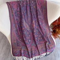 Soft Pashmina Shawl & Scarf for Women, Jacquard Brocade, Shawl, Sarong or Head Wraps