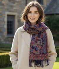 Soft Pashmina Shawl & Scarf for Women, Jacquard Brocade, Shawl, Sarong or Head Wraps