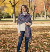 Soft Pashmina Shawl & Scarf for Women, Jacquard Brocade, Shawl, Sarong or Head Wraps