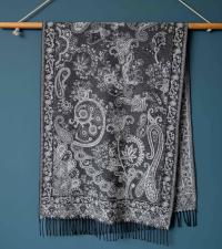 Reversible Soft Pashmina Shawl & Scarf for Women, Jacquard Brocade, Shawl, Sarong or Head Wraps