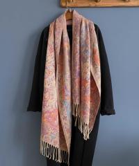 Reversible Soft Pashmina Shawl & Scarf for Women, Jacquard Brocade, Shawl, Sarong or Head Wraps