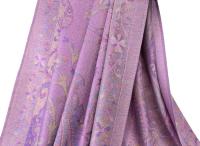 Reversible Soft Pashmina Shawl & Scarf for Women, Jacquard Brocade, Shawl, Sarong or Head Wraps
