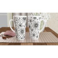 Latte 17oz Ceramic Mug - Coffee or Tea Cup, Extra Tall