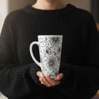 Latte 17oz Ceramic Mug - Coffee or Tea Cup, Extra Tall