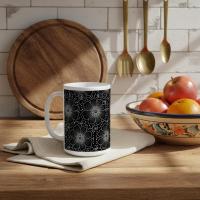 Set of Big Mugs, Floral Cup Set, Large 15 oz Matching Cups