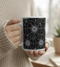 Floral Cups -  Large and Small Ceramic Mugs