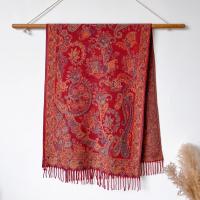 Reversible Soft Pashmina Shawl & Scarf for Women, Jacquard Brocade, Shawl, Sarong or Head Wraps