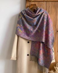 Soft Pashmina Shawl & Scarf for Women, Jacquard Brocade, Shawl, Sarong or Head Wraps
