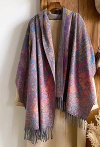 Soft Pashmina Shawl & Scarf for Women, Jacquard Brocade, Shawl, Sarong or Head Wraps