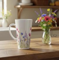 Latte 17oz Ceramic Mug - Coffee or Tea Cup, Extra Tall