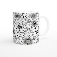 Floral Cups -  Large and Small Ceramic Mugs