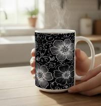 Floral Cups -  Large and Small Ceramic Mugs