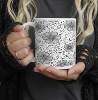 Floral Cups -  Large and Small Ceramic Mugs