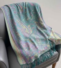 Soft Pashmina Shawl & Scarf for Women, Jacquard Brocade, Shawl, Sarong or Head Wraps