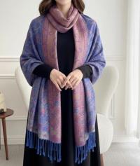 Soft Pashmina Shawl & Scarf for Women, Jacquard Brocade, Shawl, Sarong or Head Wraps