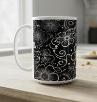 Floral Cups -  Large and Small Ceramic Mugs