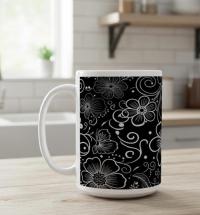 Floral Cups -  Large and Small Ceramic Mugs