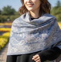Reversible Soft Pashmina Shawl & Scarf for Women, Jacquard Brocade, Shawl, Sarong or Head Wraps