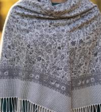 Soft Pashmina Shawl & Scarf for Women, Jacquard Brocade, Shawl, Sarong or Head Wraps