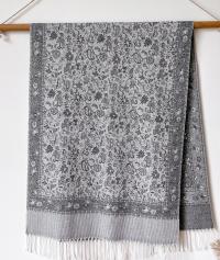 Soft Pashmina Shawl & Scarf for Women, Jacquard Brocade, Shawl, Sarong or Head Wraps