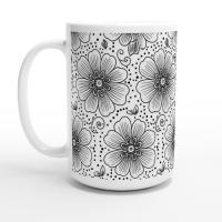 Floral Cups -  Large and Small Ceramic Mugs