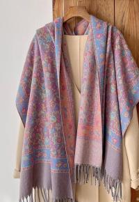 Reversible Soft Pashmina Shawl & Scarf for Women, Jacquard Brocade, Shawl, Sarong or Head Wraps