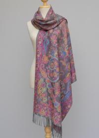 Reversible Soft Pashmina Shawl & Scarf for Women, Jacquard Brocade, Shawl, Sarong or Head Wraps