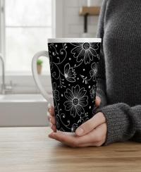 Latte 17oz Ceramic Mug - Coffee or Tea Cup, Extra Tall