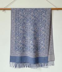 Reversible Soft Pashmina Shawl & Scarf for Women, Jacquard Brocade, Shawl, Sarong or Head Wraps