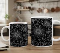 Floral Cups -  Large and Small Ceramic Mugs