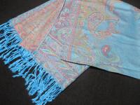 Soft Pashmina Shawl & Scarf for Women, Jacquard Brocade, Shawl, Sarong or Head Wraps