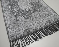 Reversible Soft Pashmina Shawl & Scarf for Women, Jacquard Brocade, Shawl, Sarong or Head Wraps
