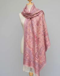 Soft Pashmina Shawl & Scarf for Women, Jacquard Brocade, Shawl, Sarong or Head Wraps