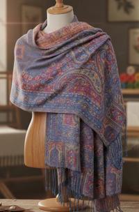Soft Pashmina Shawl & Scarf for Women, Jacquard Brocade, Shawl, Sarong or Head Wraps