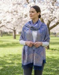 Reversible Soft Pashmina Shawl & Scarf for Women, Jacquard Brocade, Shawl, Sarong or Head Wraps