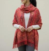 Reversible Soft Pashmina Shawl & Scarf for Women, Jacquard Brocade, Shawl, Sarong or Head Wraps