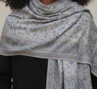 Soft Pashmina Shawl & Scarf for Women, Jacquard Brocade, Shawl, Sarong or Head Wraps