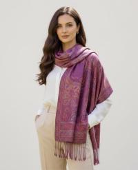 Reversible Soft Pashmina Shawl & Scarf for Women, Jacquard Brocade, Shawl, Sarong or Head Wraps