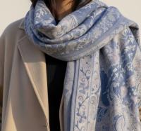 Reversible Soft Pashmina Shawl & Scarf for Women, Jacquard Brocade, Shawl, Sarong or Head Wraps