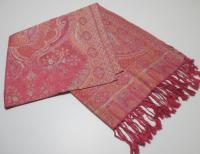 Reversible Soft Pashmina Shawl & Scarf for Women, Jacquard Brocade, Shawl, Sarong or Head Wraps