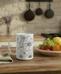 Floral Cups -  Large and Small Ceramic Mugs