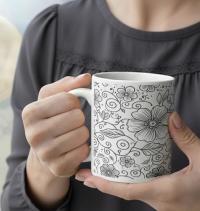 Floral Cups -  Large and Small Ceramic Mugs