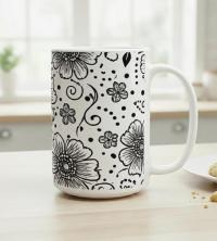 Floral Cups -  Large and Small Ceramic Mugs