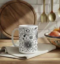 Floral Cups -  Large and Small Ceramic Mugs