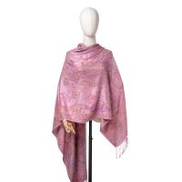 Reversible Soft Pashmina Shawl & Scarf for Women, Jacquard Brocade, Shawl, Sarong or Head Wraps