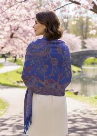 Reversible Soft Pashmina Shawl & Scarf for Women, Jacquard Brocade, Shawl, Sarong or Head Wraps