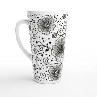 Latte 17oz Ceramic Mug - Coffee or Tea Cup, Extra Tall