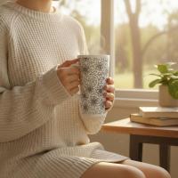 Latte 17oz Ceramic Mug - Coffee or Tea Cup, Extra Tall